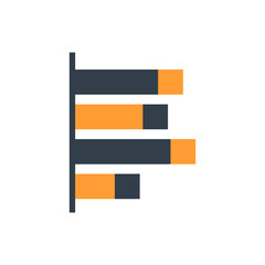 Obraz premium Graph chart icon, Vector and Illustration.