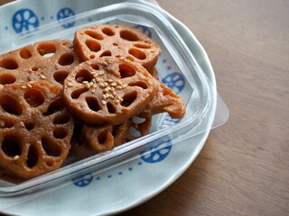한국음식 연근 간장조림