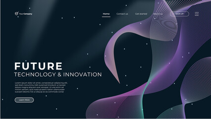 creative abstract vector website landing page design template