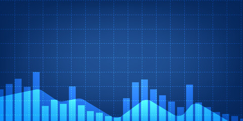 Modern Business and finance concept. graph with bars