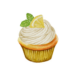 Watercolor hand drawn, Bakery Icescreem and dessert