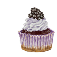 Watercolor hand drawn, Bakery Icescreem and dessert