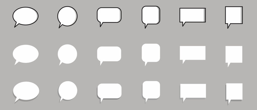 set of bubble chat. set bubble icons. bubble vector. bubble chat vector. flat style - stock vector.