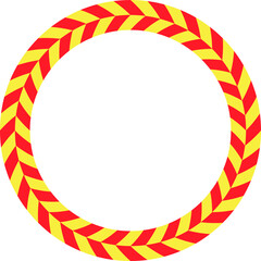 Obraz premium vector round circle yellow and red color on white background..eps