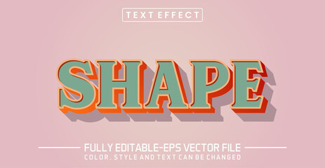 Editable Shape text effect
