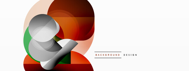 Round triangle shapes lines and circles. Geometric vector illustration for wallpaper banner background or landing page