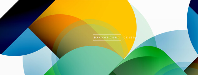 Round triangle shapes lines and circles. Geometric vector illustration for wallpaper banner background or landing page