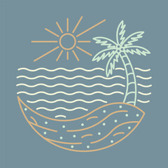 Good sea for chill and surfing graphic illustration vector art t-shirt design