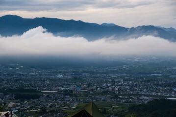パインウッドキャンプ場から見た朝焼け