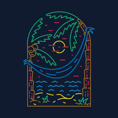 Chill on the good sea graphic illustration vector art t-shirt design