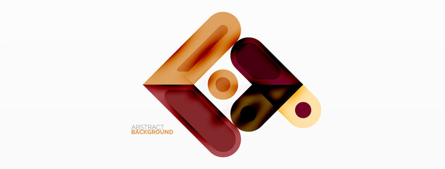 Square and circle minimal abstract background. Vector illustration for wallpaper banner background