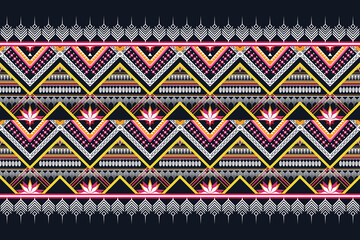 Geometric ethnic flower pattern for background,fabric,wrapping,clothing,wallpaper,Batik,carpet,embroidery style.