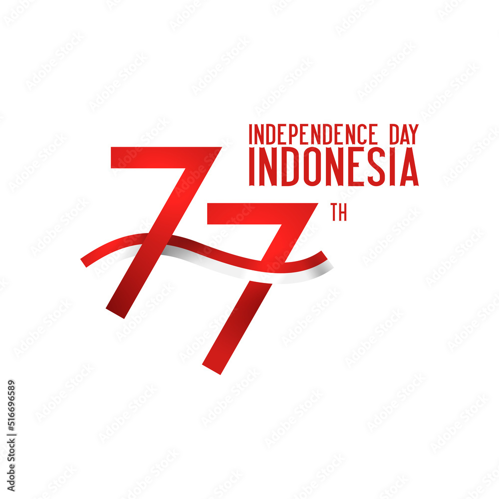 Wall mural 77th indonesia independence day logo