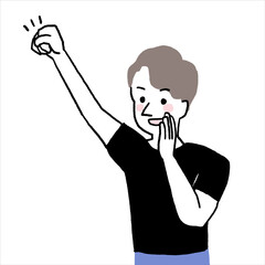 応援している男性