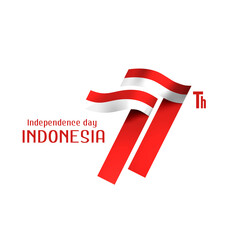 77 years independence day of indonesia logo