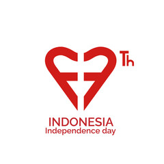 77 years independence day of indonesia logo