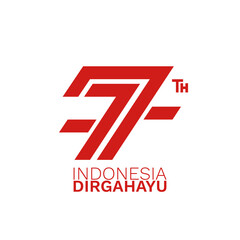 77th Indonesia Independence day logo. Dirgahayu translates to longevity or long lived