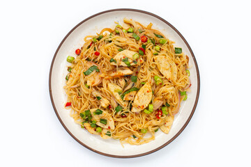 Rice vermicelli noodles spicy salad