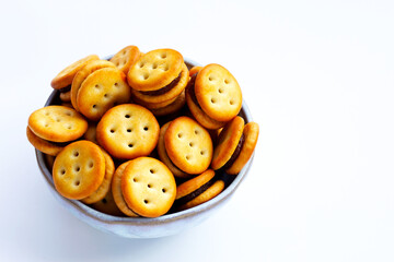 Pineapple Biscuits isolated on white background.