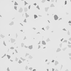 Terrazzo Pattern Tile in Minimalist Grey Tone 3D Rendering