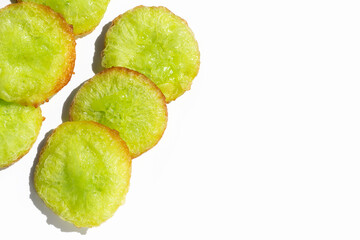 Deep fried rice flour pandan flavour