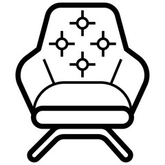 Armchair line icon,linear,outline,graphic,illustration