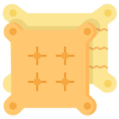 Cushion flat icon,linear,outline,graphic,illustration