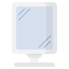 Mirror flat icon,linear,outline,graphic,illustration