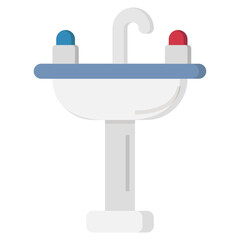 Sink flat icon,linear,outline,graphic,illustration