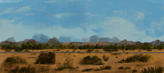 Obraz na płótnie Canvas landscape in the mountains
