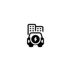 Car Battery Energy city Solid Glyph Icon, Logo, and illustration