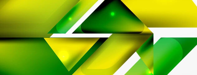 Abstract background. Simple color geometric shapes composition with 3d effect, lights and shadows. Vector Illustration For Wallpaper, Banner, Background, Card, Book Illustration, landing page © antishock