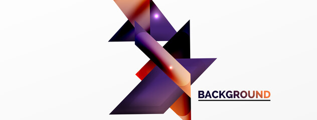 Fototapeta premium Dynamic 3d geometric abstract background. Triangles and other simple forms composition. Vector Illustration For Wallpaper, Banner, Background, Card, Book Illustration, landing page