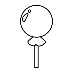 Candy lollipop icon line style isolated vector