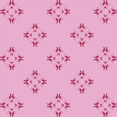 geometric Seamless pattern on pink background.stylish background for fabric, wrapping, packaging paper, wallpaper.