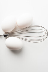 chicken eggs  on a white background 