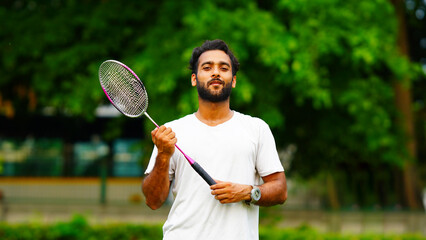 one asian badminton player man