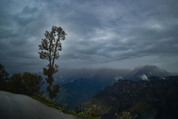 Landscape view from Rohtang la pass in Manali, Himachal Pradesh, India.