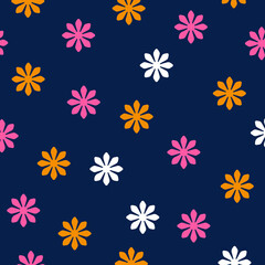 Fototapeta na wymiar Vintage Flower Pattern For Design & Fashion Print