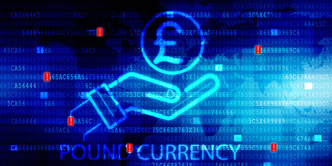
2d illustration Pound Currency Symbol
