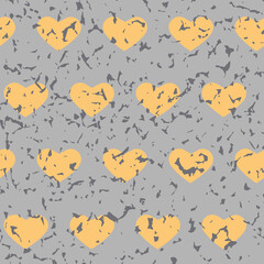 Cute seamless pattern for valentine's day, heart flat simple shape