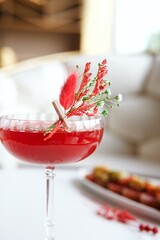 red alcoholic cocktail
