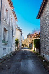 Fototapeta na wymiar Beautiful Street view of Buildings, Barbizon, France.