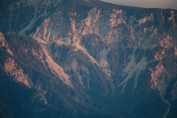 A panoramic view on the Alps.