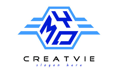 MYD three letter geometrical wings logo design vector template. wordmark logo | emblem logo | monogram logo | initial letter logo | typography logo | business logo | minimalist logo | - obrazy, fototapety, plakaty