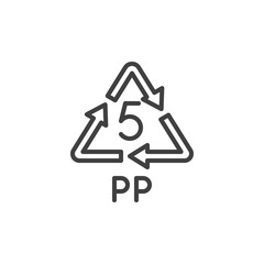 PP plastic line icon