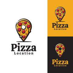 Pizza location art illustration