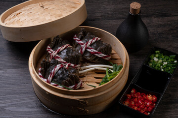Steamed hairy crab, a traditional Chinese cuisine