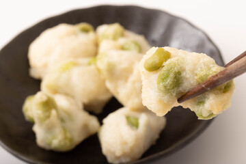 枝豆のつみれ天ぷら