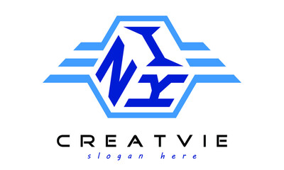 NIK three letter geometrical wings logo design vector template. wordmark logo | emblem logo | monogram logo | initial letter logo | typography logo | business logo | minimalist logo | - obrazy, fototapety, plakaty